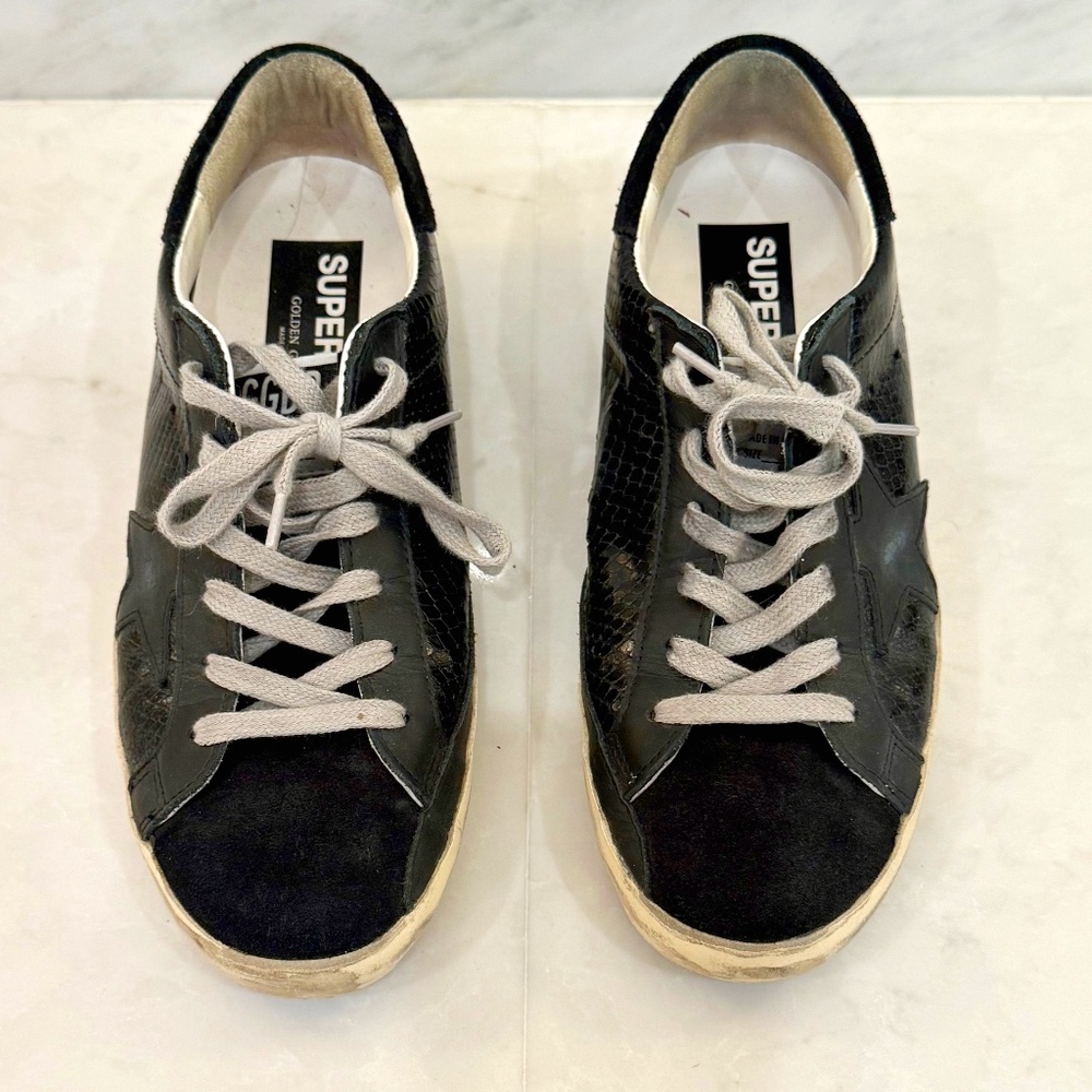 Golden Goose Super Star, Black, Sz 38